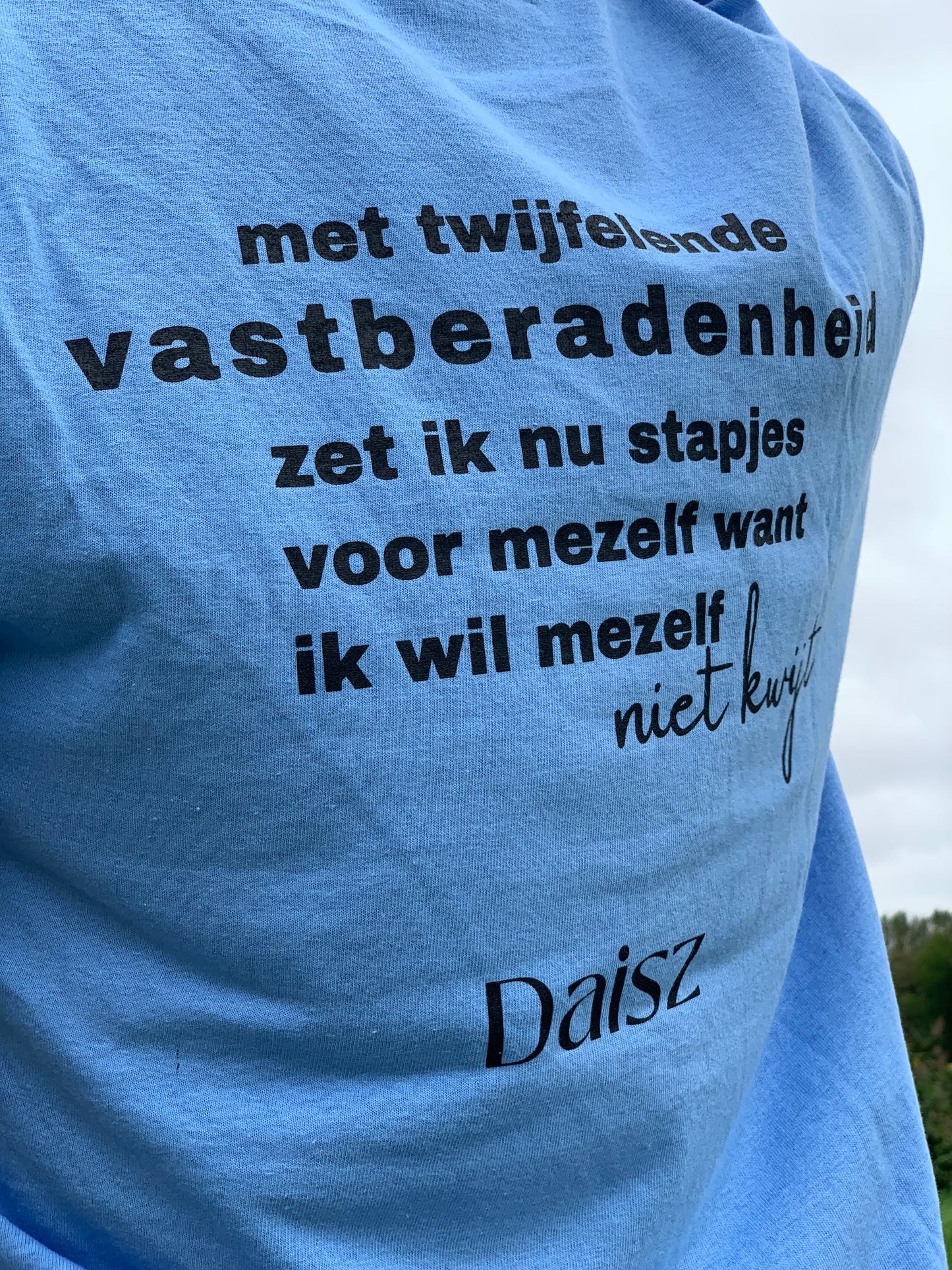Twijfelend Vastberaden T-Shirt Blauw